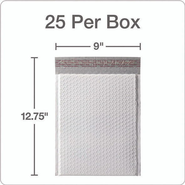 Poly Bubble Mailers, #2, Barrier Bubble Cushion, Redi-Seal Adhesive Closure, 8.25 x 11, White, 25/Pack