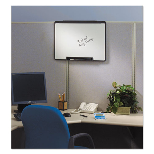 Motion Portable Dry Erase Marker Board, 36" x 24", White Surface, Black Plastic Frame