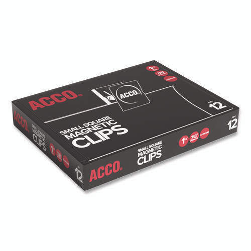 Magnetic Clips, 0.88" Jaw Capacity, Silver, 12/Pack