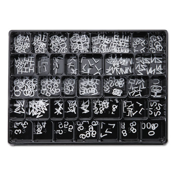 4400 Series Character Set for Felt Surfaces, 1" Tall, White Characters, 300/Set