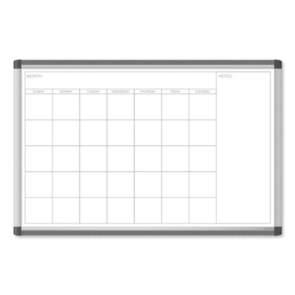 PINIT Magnetic Dry Erase Calendar, Monthly Planning/Scheduling, 36 x 24 (Actual Size: 35 x 23), White Surface, Aluminum Frame
