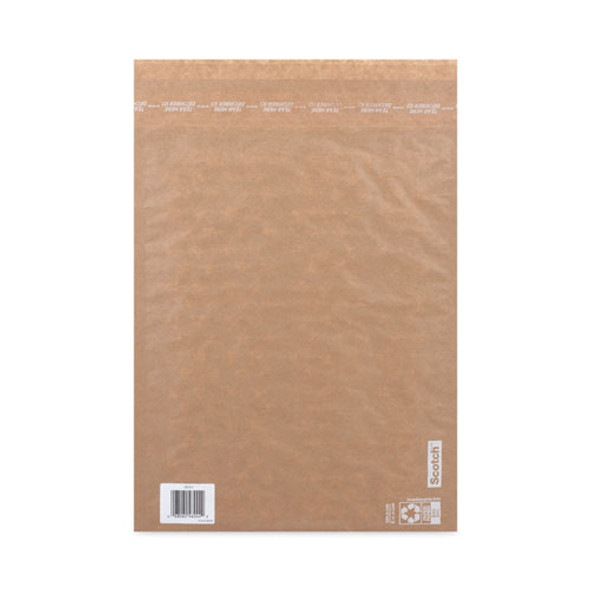 Curbside Recyclable Padded Mailer, #5, Bubble Cushion, Self-Adhesive Closure, 12 x 17.25, Natural Kraft, 100/Carton