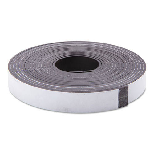 Adhesive-Backed Magnetic Tape, 0.5" x 10 ft, Black