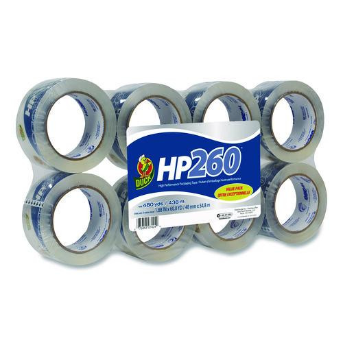 HP260 Packaging Tape, 3" Core, 1.88" x 60 yds, Clear, 8/Pack