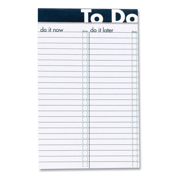 To Do Notepads, List-Management Format, Randomly Assorted Headband Colors, 50 White 5 x 8 Sheets