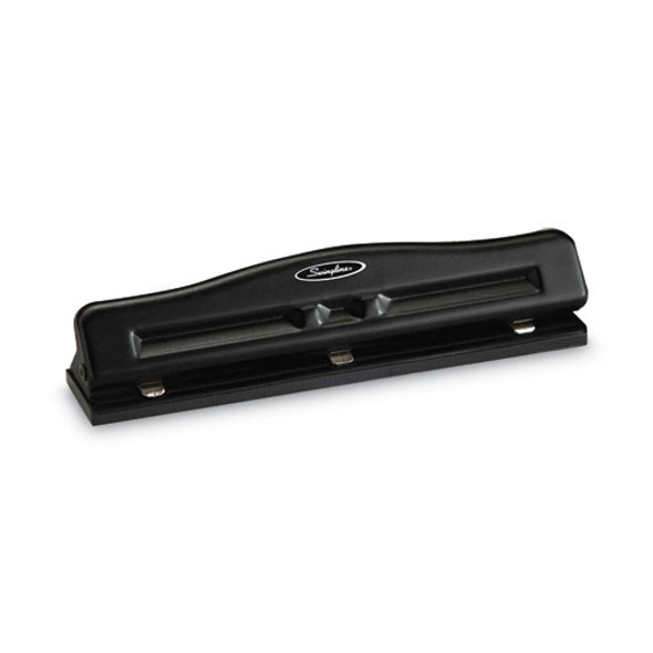 11-Sheet Commercial Adjustable Desktop Two- to Three-Hole Punch, 9/32" Holes, Black
