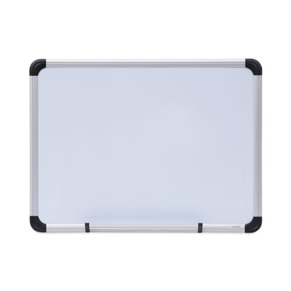 Magnetic Steel Dry Erase Marker Board, 24" x 18", White Surface, Satin Aluminum Frame