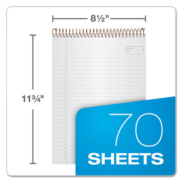 Gold Fibre Wirebound Project Notes Pad, Project-Management Format, Navy Cover, 70 White 8.5 x 11.75 Sheets