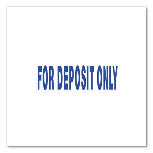 Message Stamp, for DEPOSIT ONLY, Pre-Inked One-Color, Blue
