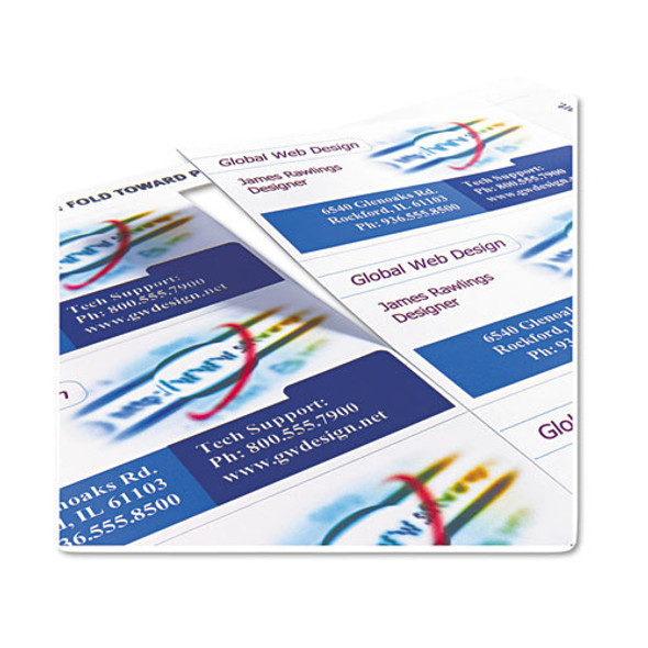True Print Clean Edge Business Cards, Inkjet, 2 x 3.5, White, 200 Cards, 10 Cards/Sheet, 20 Sheets/Pack