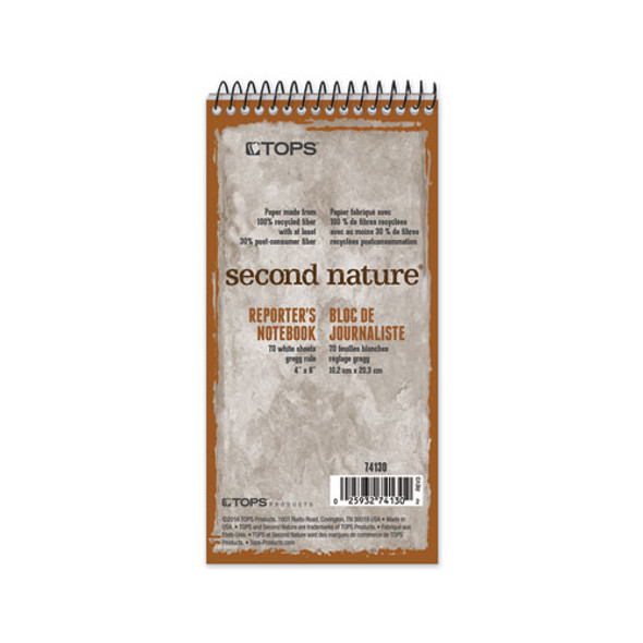 Second Nature Recycled Notepads, Gregg Rule, Randomly Assorted Cover Colors, 70 White 4 x 8 Sheets