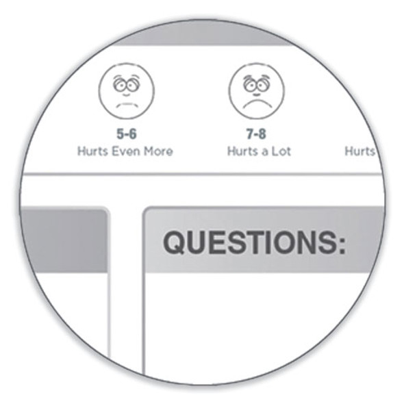 Patient Room Magnetic Whiteboard, Hospital Patient Chart, 24" x 36", White/Gray Surface, Satin Aluminum Frame