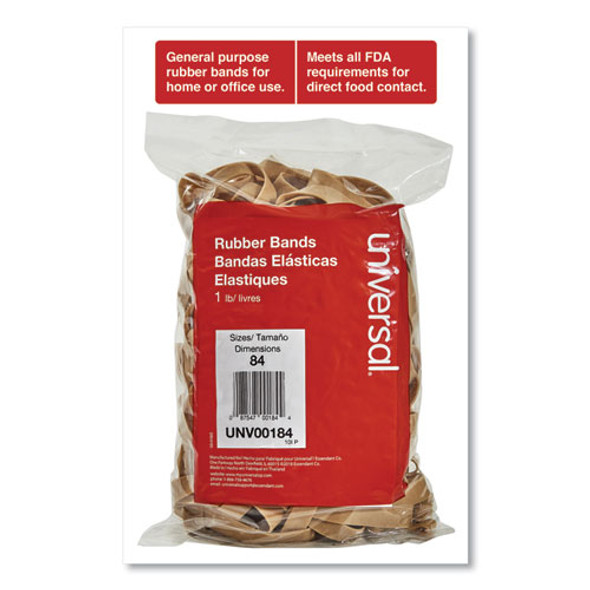 Rubber Bands, Size 84, 0.04" Gauge, Beige, 1 lb Box, 155/Pack