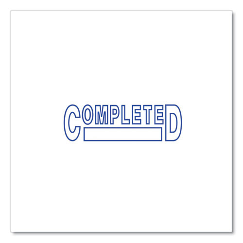 Message Stamp, COMPLETED, Pre-Inked One-Color, Blue Ink