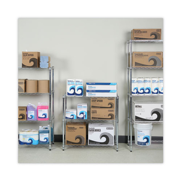 Residential Wire Shelving, Three-Shelf, 36w x 14d x 36h, Silver