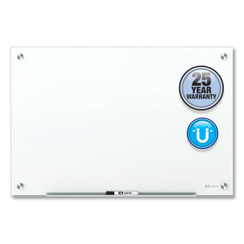 Brilliance Glass Dry-Erase Boards, 24" x 18", White Surface
