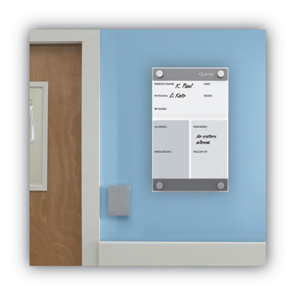 Infinity Customizable Magnetic Glass Dry-Erase Board, 8.5" x 11", White Surface