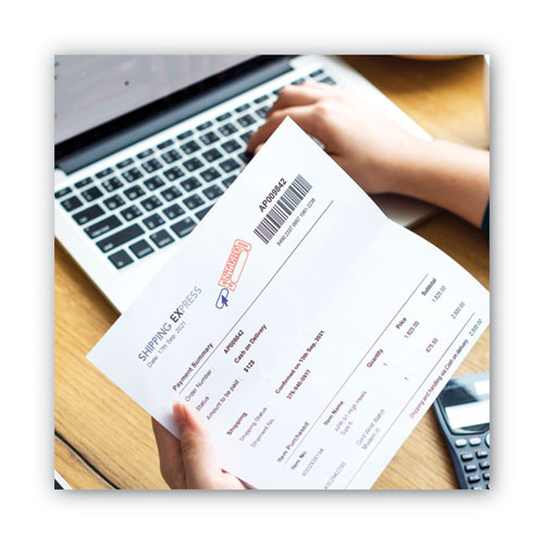 Pre-Inked Shutter Stamp, Red/Blue, ENTERED, 1.63 x 0.5