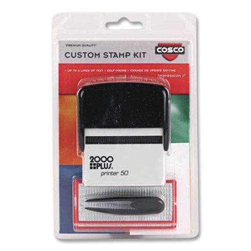Create-A-Stamp One-Color Address Kit, Custom Message, Black