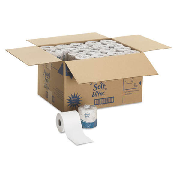 Angel Soft ps Ultra 2-Ply Premium Bathroom Tissue, Septic Safe, White, 400 Sheets/Roll, 60/Carton