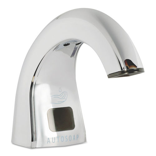 One Shot Soap Dispenser - Touch Free, Liquid, 1.9 x 5.5 x 4, Polished Chrome