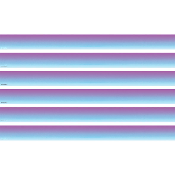 Purple and Blue Color Wash Straight Border Trim, 35 Feet Per Pack, 6 Packs