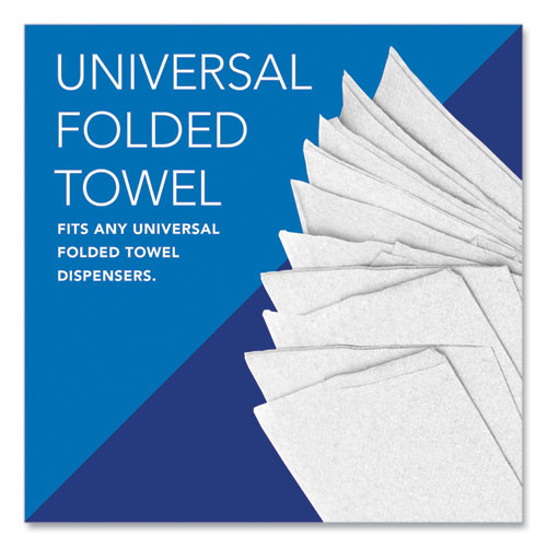 Essential Multi-Fold Towels, 1-Ply, 8 x 9.4, White, 250/Pack, 16 Packs/Carton