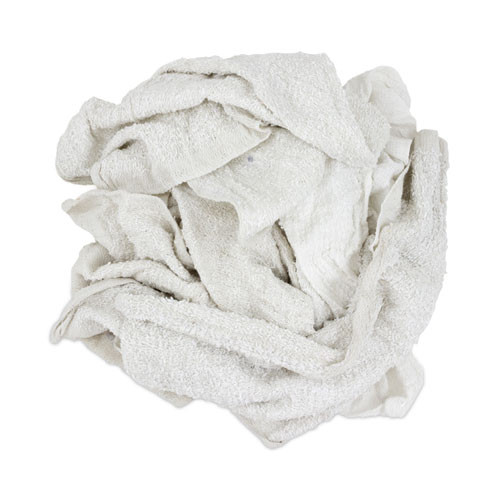 New White Economy Terry Rags, White, 10 lb/Carton