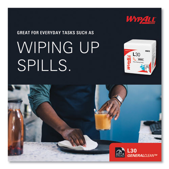 L30 Towels, Quarter Fold, 12.5 x 12, 90/Polypack, 12 Polypacks/Carton