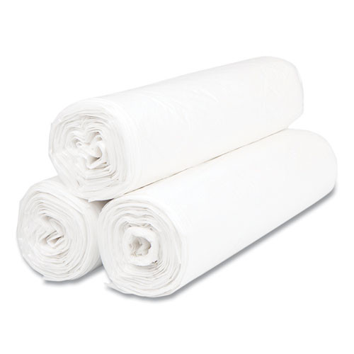 High-Density Commercial Can Liner Value Pack, 30 gal, 9 mic, 30" x 36", Natural, Interleaved Roll, 25 Bags/Roll, 20 Rolls/CT