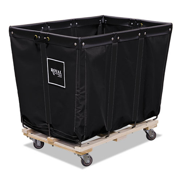 Permanent Liner Truck, Synthetic Fabric, 8-Bushel, 9.96 cu ft Bin, 22" x 23" x 29.5", Black/Natural
