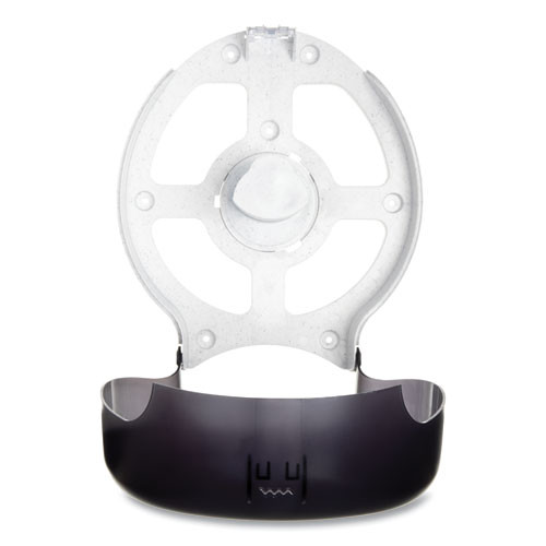 Single 12" JBT Bath Tissue Dispenser, Classic, 1 Roll, 12.9 x 5.63 x 14.88, Transparent Black Pearl