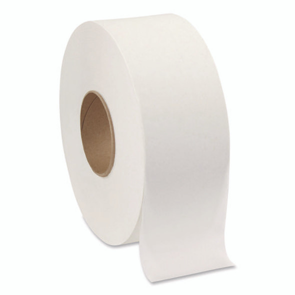 Jumbo Jr. Bath Tissue Roll, Septic Safe, 2-Ply, White, 3.5" x 1,000 ft, 8 Rolls/Carton