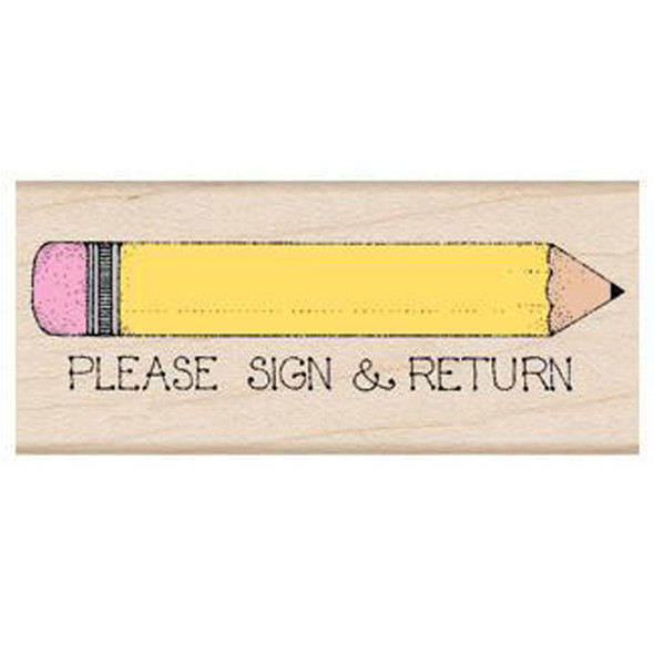 Please Sign & Return Pencil Stamp, Pack of 3 Please Sign & Return Pencil Stamp, Pack of 3