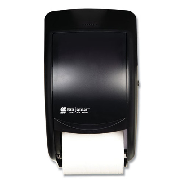 Duett Standard Bath Tissue Dispenser, 2 Roll, 7.5 x 7 x 12.75, Black Pearl
