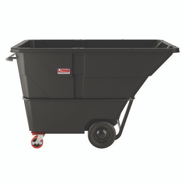 2 cu yd Heavy Duty Tilt Truck, Forkliftable Frame, 2,300 lb Capacity, Black/Red