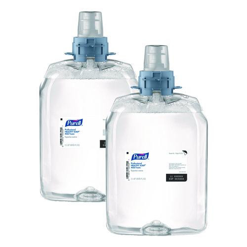 Professional HEALTHY SOAP Mild Foam, Refill for PURELL FMX-20 Manual Soap Dispenser, Fragrance-Free, 2,000 mL, 2/Carton