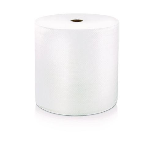 Hard Wound Roll Towel. 1-Ply, 7" x 1,000 ft, White, 6 Rolls/Carton