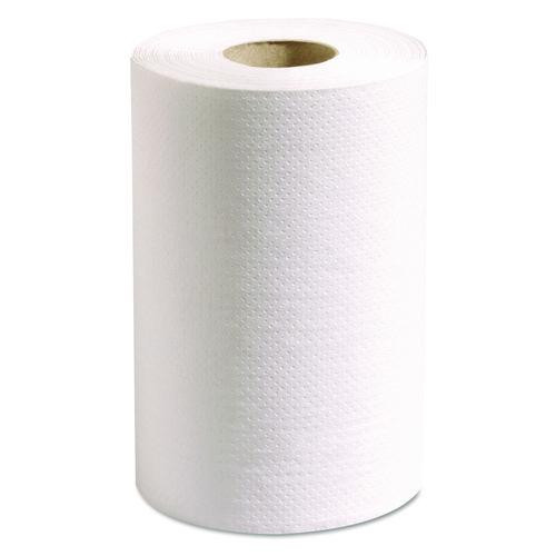 100% Recycled Hardwound Roll Paper Towels, 1-Ply, 7.88" x 350 ft, White, 12 Rolls/Carton