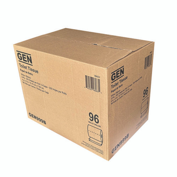 Bath Tissue, Wrapped, Septic Safe, 2-Ply, White, 300 Sheets/Roll, 96 Rolls/Carton