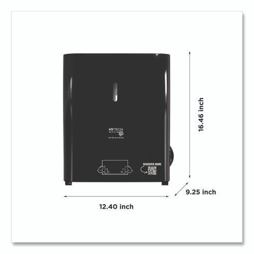 Hy Tech Towel Dispenser, Manual, 12.4 x 9.3 x 16.5, Black
