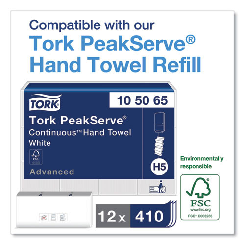 PeakServe Continuous Hand Towel Dispenser, 14.44 x 3.97 x 19.3, White