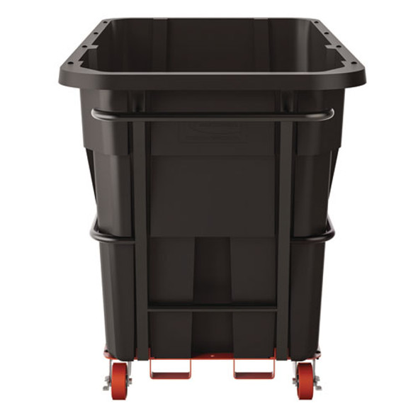 1.5 cu yd Standard Duty Tilt Truck, Forkliftable Frame, 1,300 lb Capacity, Black/Red