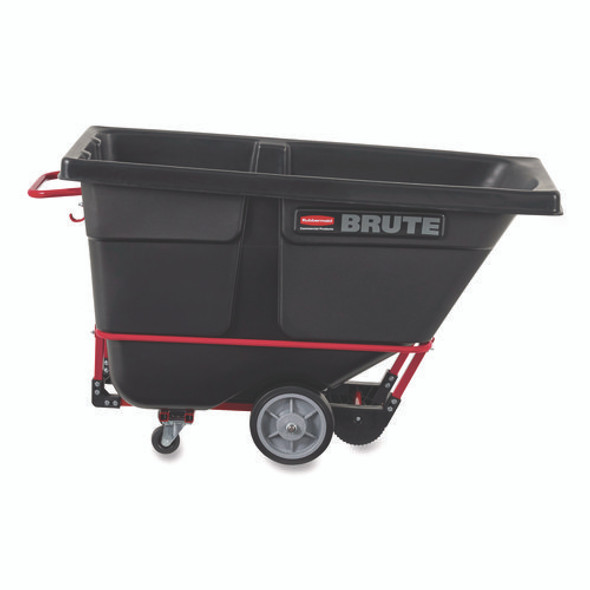 1 cu yd BRUTE Rotomolded Tilt Truck, 1,250 lb Capacity, Black