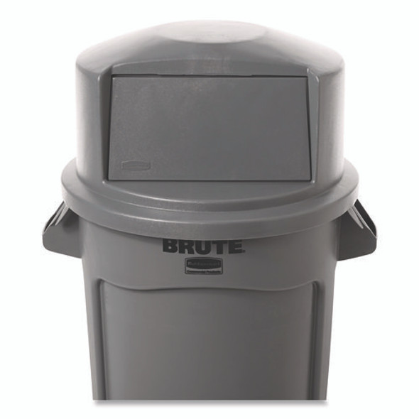 BRUTE Dome Top Swing Door Lid for 32 gal Waste Containers, 22.75" Diameter x 12.25h, Gray