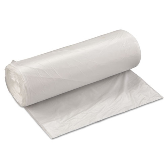 High-Density Commercial Can Liner Value Pack, 60 gal, 19 mic, 38" x 58", Clear, Interleaved Roll, 25 Bags/Roll, 6 Rolls/CT