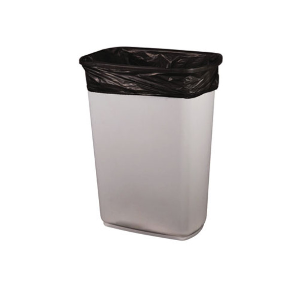 High-Density Waste Can Liners, 10 gal, 8 mic, 24" x 24", Black, Roll, 1,000/Carton High-Density Waste Can Liners, 10 gal, 8 mic, 24" x 24", Black, Roll, 1,000/Carton