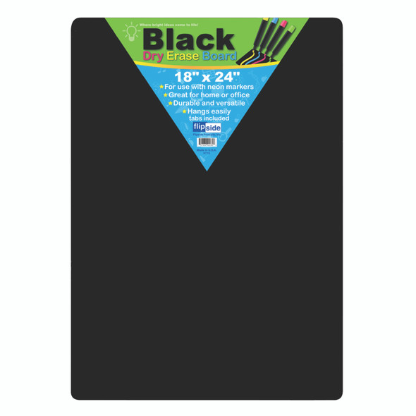 Black Dry Erase Board, 18" x 24", Pack of 2 Black Dry Erase Board, 18" x 24", Pack of 2