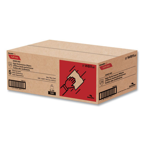 Tuff-Job Spunlace Towels, Pop Up Box, 9.75 x 16.75, Blue, 80/Box, 5 Boxes/Carton