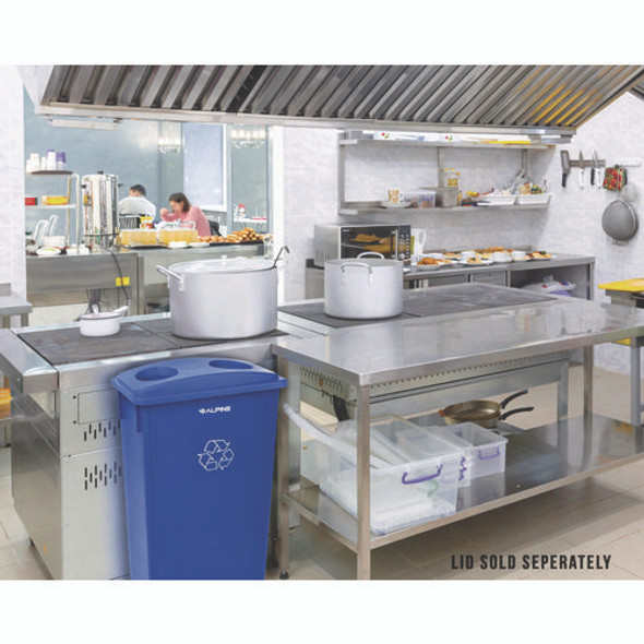 Slim 23 Gallon Recycling Bin, Plastic, Blue Slim 23 Gallon Recycling Bin, Plastic, Blue